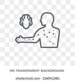 Typhus icon. Trendy flat vector Typhus icon on transparent background from Diseases collection. High quality filled Typhus symbol use for web and mobile