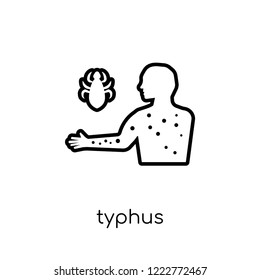 Typhus icon. Trendy modern flat linear vector Typhus icon on white background from thin line Diseases collection, editable outline stroke vector illustration