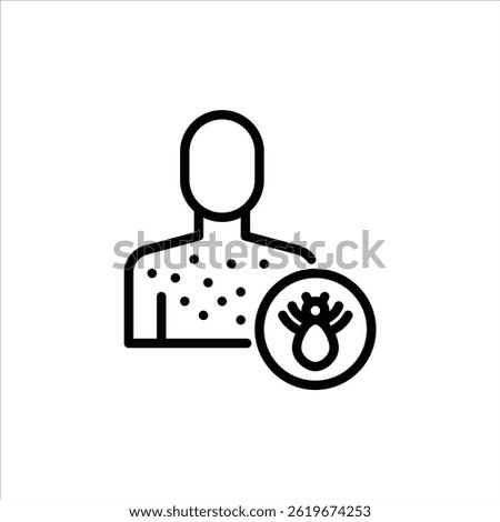 Typhus outline icon. bacteria black line illustration.
