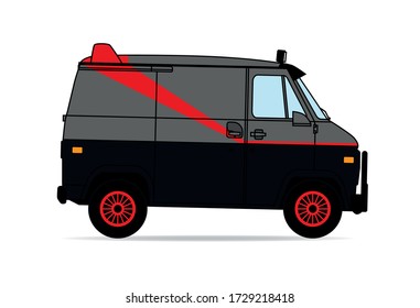 A typical American van from the 80s