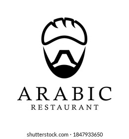 the typical Arabic bread logo is perfect for use as a food symbol or logo