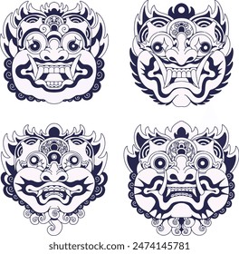 a typical Balinese rangda mask with some motif modifications.