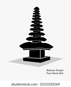 Típico templo balinês em Bali, Indonésia. Icônico edifício de adoração hinduísmo em Bali. 