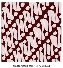 Typical batik textile motifs from Indonesia