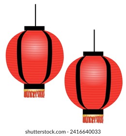 Typical Chinese lanterns, usually appear during Chinese New Year celebrations