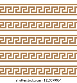 Typical egyptian, assyrian and greek motives. Greek key. Arabic geometric texture. Islamic Art. Abstract geometric. Vector and illustration.