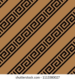 Typical egyptian, assyrian and greek motives. Greek key. Arabic geometric texture. Islamic Art. Abstract geometric. Vector and illustration.