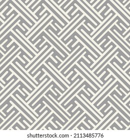 Typical egyptian, assyrian and greek motives. Greek key. Arabic geometric texture. Islamic Art. Abstract geometric grey pattern. Vector and illustration.