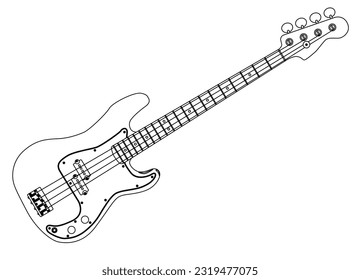 A typical electric bass