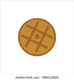 empanada típica en españa galicia, icono vector