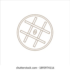 empanada típica en españa galicia, icono vector