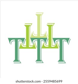 typical gothic logo design in green stacked colors