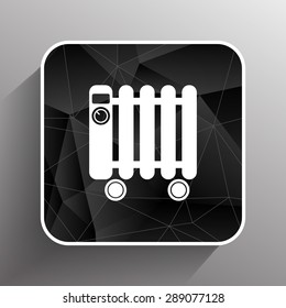 Typical heater filled radiator icon symbol electric.