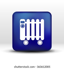 Typical heater filled radiator icon symbol electric.