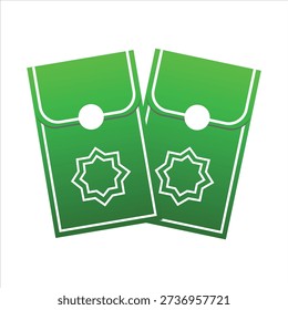 typical Islamic angpao design, which is distributed during the Eid al-Fitr holiday, or also known as THR (Tunjangan Hari Raya) in Indonesia