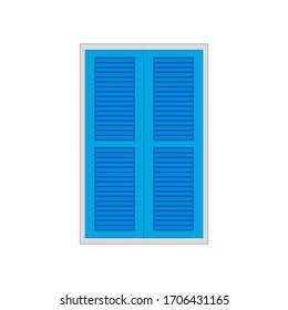 typical italian window. illustration for web and mobile design.