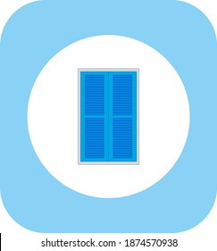 typical italian window. illustration for web and mobile design.
