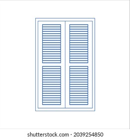 typical italian window. illustration for web and mobile design.