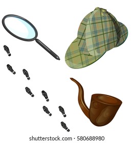 typical items of detective Sherlock Holmes 