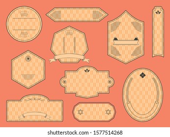 Typical Japanese-style combination frame, vector illustration