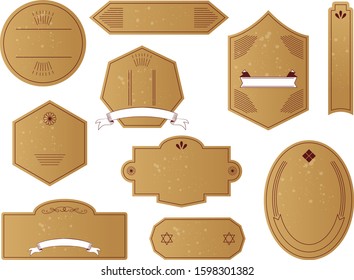 Typical Japanese-style combination frame, vector illustration