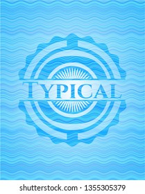 Typical light blue water style emblem.