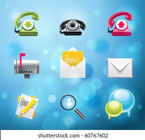 Typical mobile phone apps and services icons. EPS 10 version. Part 1 of 10