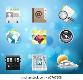 Typical mobile phone apps and services icons. EPS 10 version. Part 3 of 10