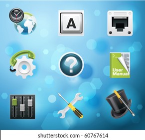 Typical mobile phone apps and services icons. EPS 10 version. Part 8 of 10