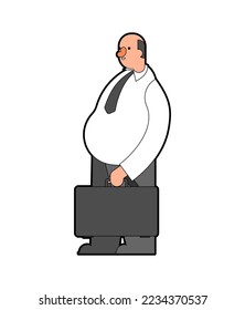 Typical office clerk isolated. Typical middle management office employee Vector illustration
