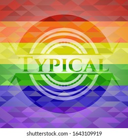 Típico en el fondo de mosaico con los colores de la bandera LGBT