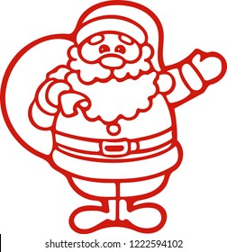 The typical Papa-Noel or Santa Claus totally vectorized and ready to decorate your Christmas designs