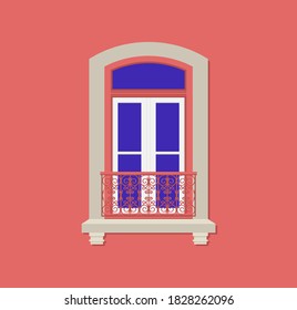 Typical Portuguese window. Vector file.