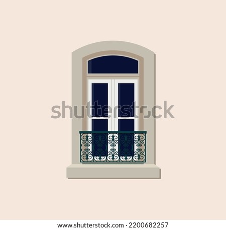 Similar – Image, Stock Photo A window, a typical Berlin lantern and many soft colors running in the rain
