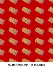 A typical red wine bottle cork as a seamless background pattern
