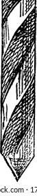 A typical representation of a drilling machine, a kind of pointed instrument, used for boring holes, particularly in metals and other hard substances, vintage line drawing or engraving illustration 