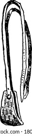 A typical representation of a Navajo sling. It is used for hunting small game, protection of crops and also used by shepherds to protect their flocks by slinging rocks at any predators to scare them,