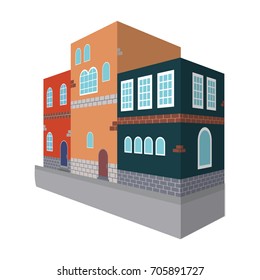 Typical Scandinavian building. Architectural construction single icon in cartoon style vector symbol stock illustration web.
