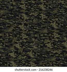 Typical seamless camouflage pattern in dark green colors