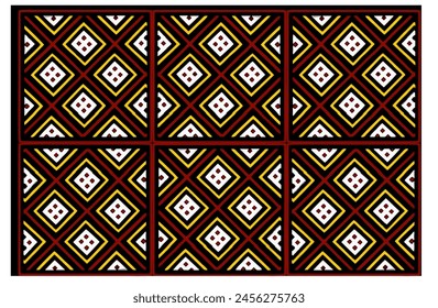 Typical Toraja Carvings, Simple flat Vector Design
