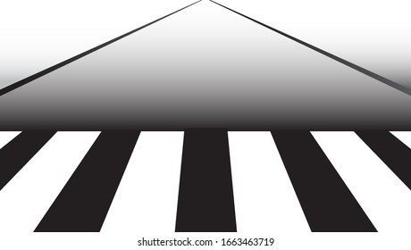 A typical UK zebra crossing in black white and grey