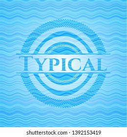 Typical water concept emblem background. Vector Illustration. Detailed.
