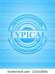 Typical water representation style badge.