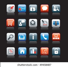 typical website icon set for internet page design