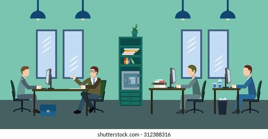 Typical working day in the office