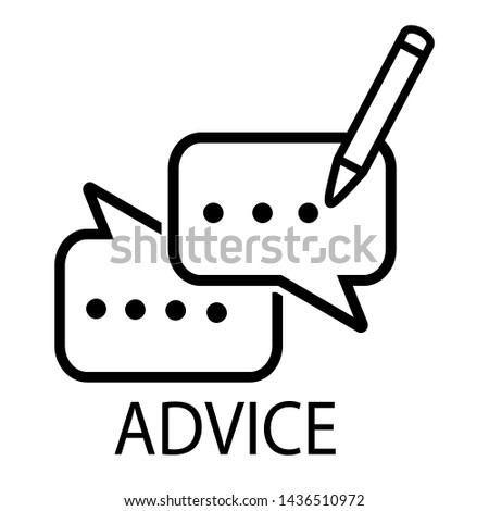 Typing Advice line icon. Graphic contour symbol of message bubble with pencil. Interface pictogram for mobile apps, websites, games, social media, instant messengers. - Vector