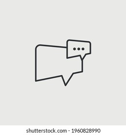 typing bubble vector icon social media testing and messaging