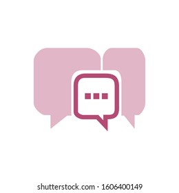 Typing in a chat bubble. comment sign symbol. Stock vector illustration on white background.