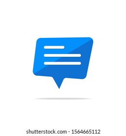 Typing in a chat bubble icon, comment sign symbol

