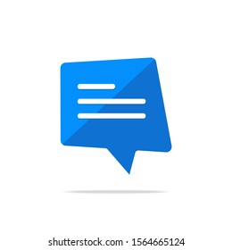 Typing in a chat bubble icon, comment sign symbol
